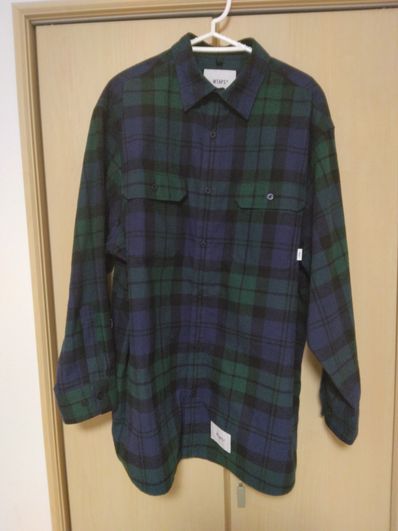 Wtaps WCPO 02 / LS / COTTON. FLANNEL. TEXTILE "Green"