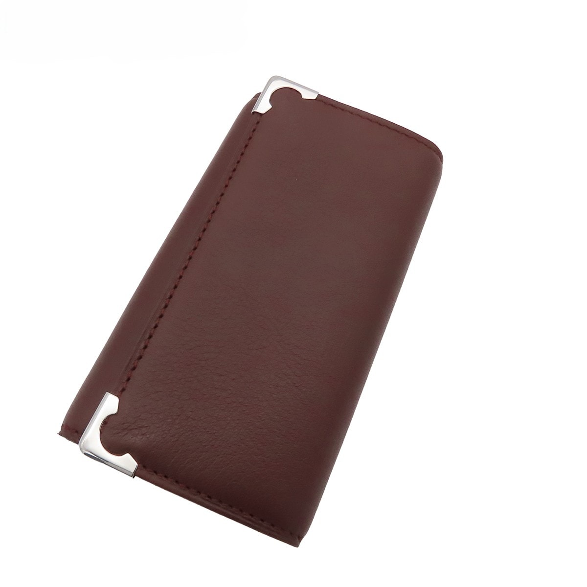 カルティエ CARTIER キーケース ボルドー レザー 4連 マストライン キーケース レディース【中古】 101857236