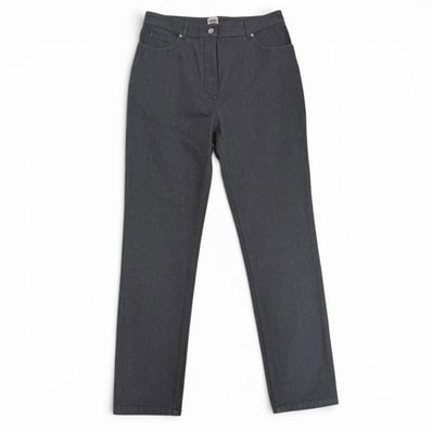 極美品 エルメス デニムパンツ グレー レディース 42 2H0450DT