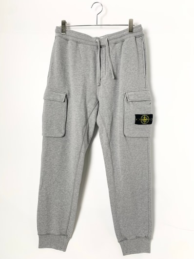 Stone Island Cotton Fleece Pants gray