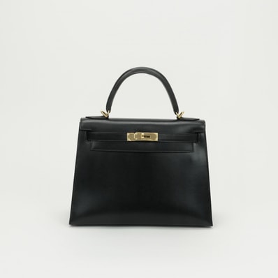 エルメス HERMES ケリー28 ケリー 28 バッグ トートバッグ ショルダーバッグ ボックスカーフ ノワール noir ブラック Black 黒 ゴールド金具