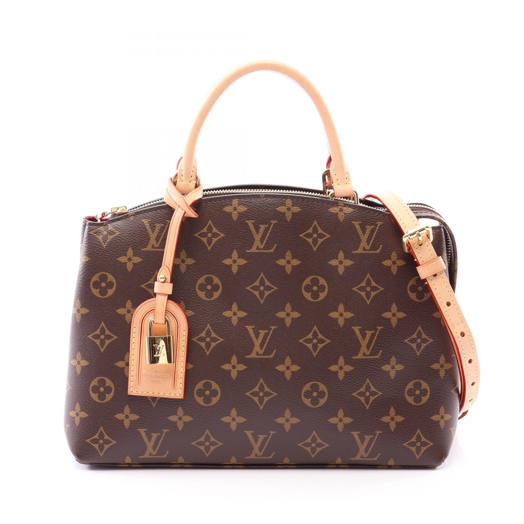 ルイ・ヴィトン LOUIS VUITTON プティ パレPM 2WAY ハンドバッグ バッグ PVCコーティングキャンバス レザー モノグラム レディース ブラウン系 M45900 【中古】