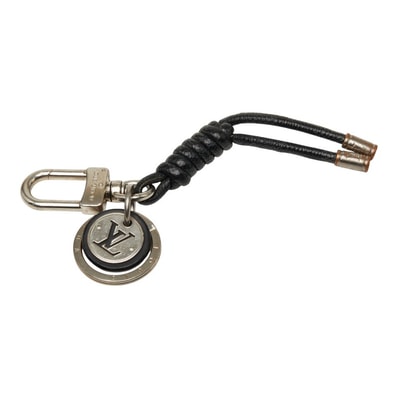 ルイ ヴィトン ダミエ グラフィット レザーロープ キーホルダー チャーム M67224 シルバー ブラック メタル PVC レディース LOUIS VUITTON 【中古】