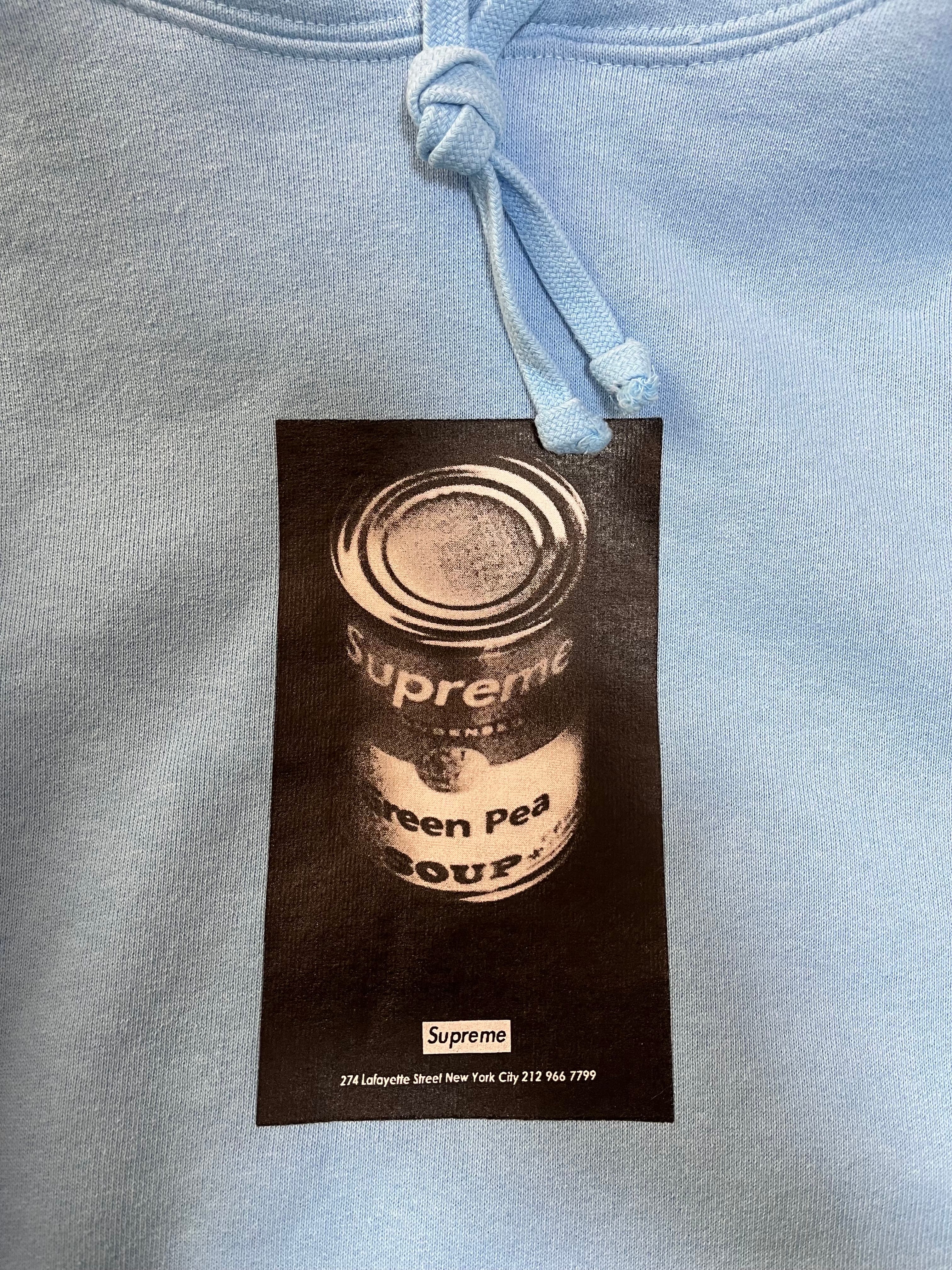 Supreme Soup Can Hooded Sweatshirt "Light Blue"