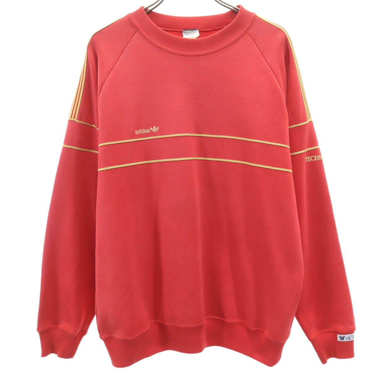 adidas アディダス 70s 西ドイツタグ ヴィンテージ 長袖 スウェット トレーナー L レッド デサント