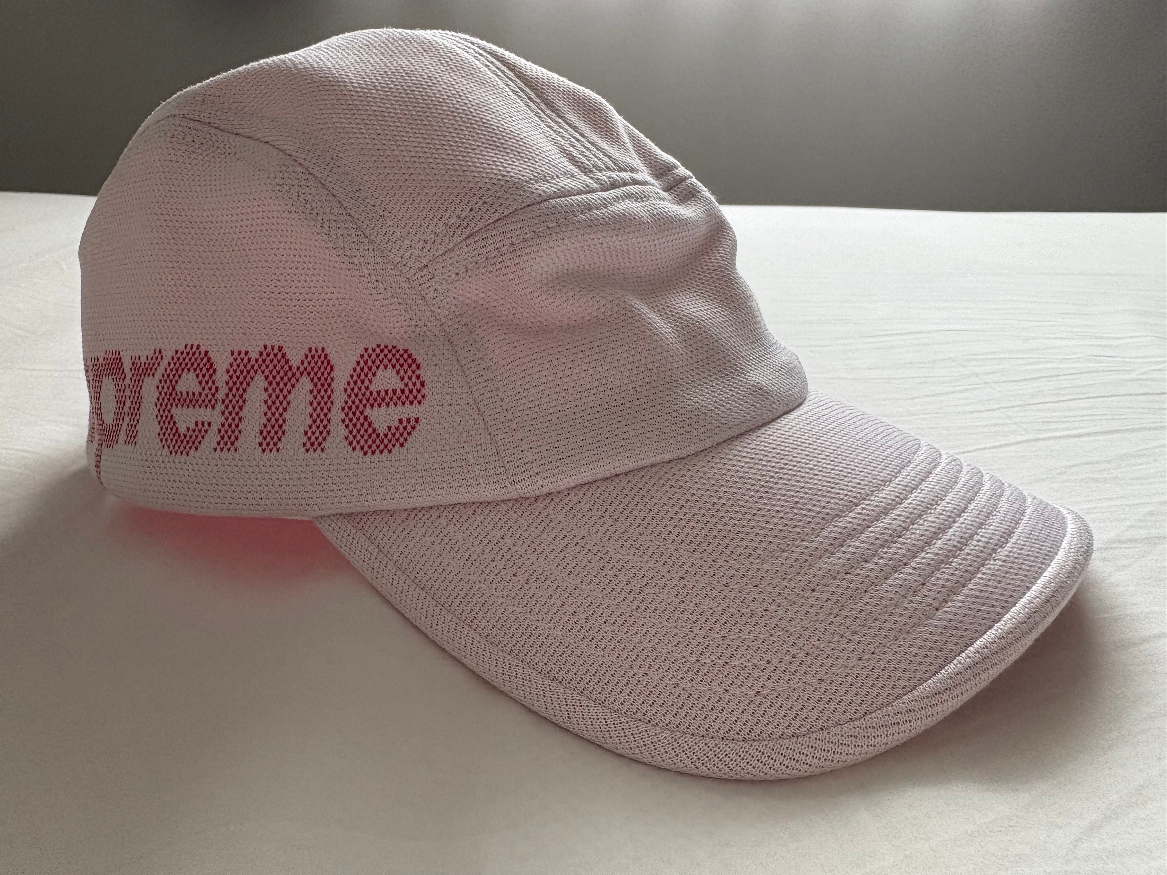 Supreme Jacquard Pique Camp Cap "White "