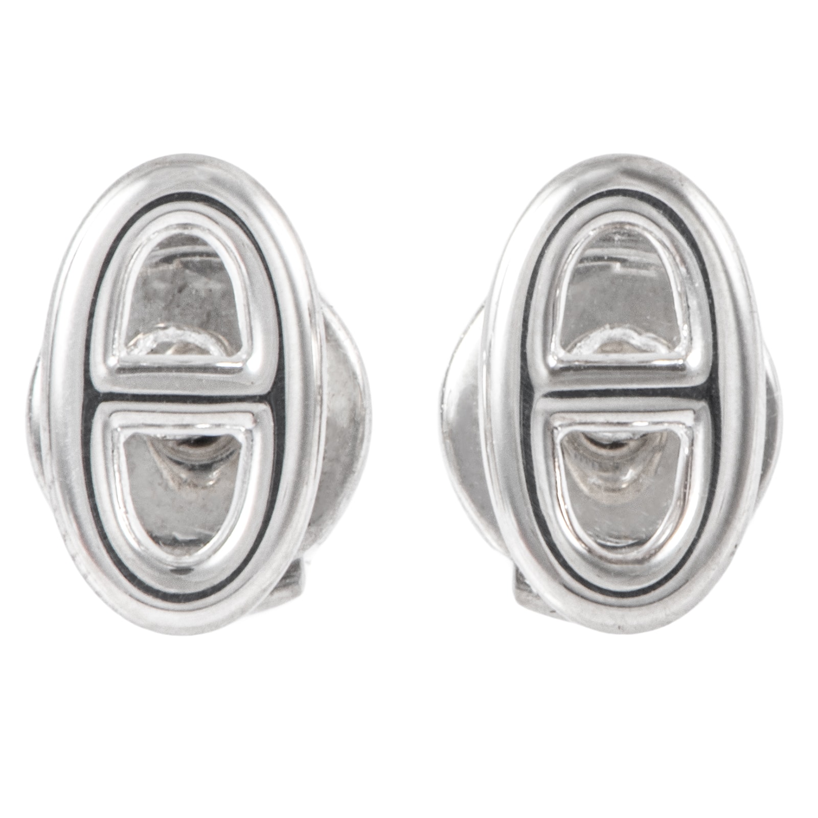 HERMES エルメス シェーヌダンクル ファランドール TPM ピアス イヤリング スターリングシルバー シルバー【中古】