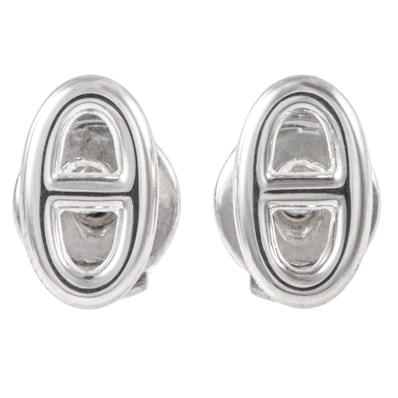 HERMES エルメス シェーヌダンクル ファランドール TPM ピアス イヤリング スターリングシルバー シルバー【中古】