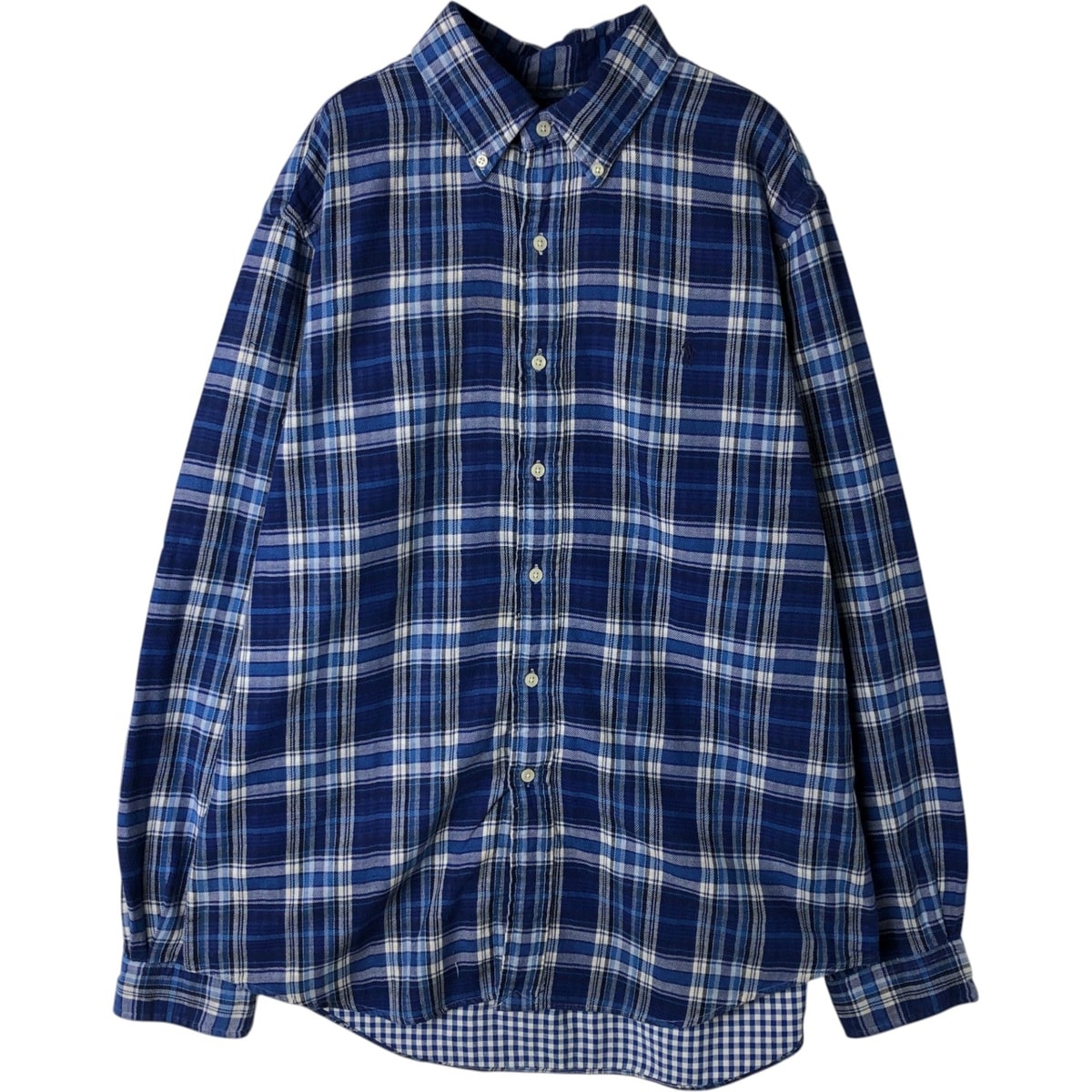 古着 ラルフローレン Ralph Lauren 長袖 ボタンダウン フランネルチェックシャツ メンズL相当/eaa477820