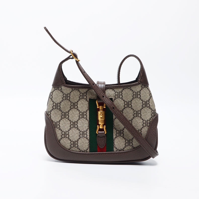 グッチ GUCCI ×BALENCIAGA 2024 ジャッキー 1961 ミニ ショルダーバッグ【中古】