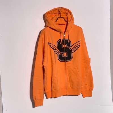 Supreme Wings Zip Up Hooded Sweatshirt "Light Orange"