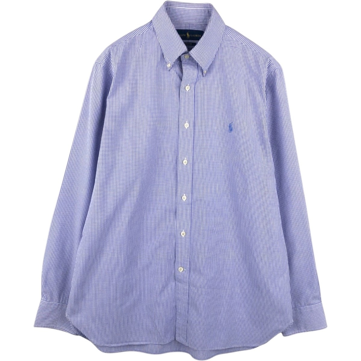 古着 ラルフローレン Ralph Lauren EASY CARE ギンガムチェック 長袖 ボタンダウンチェックシャツ メンズL相当/eaa676593