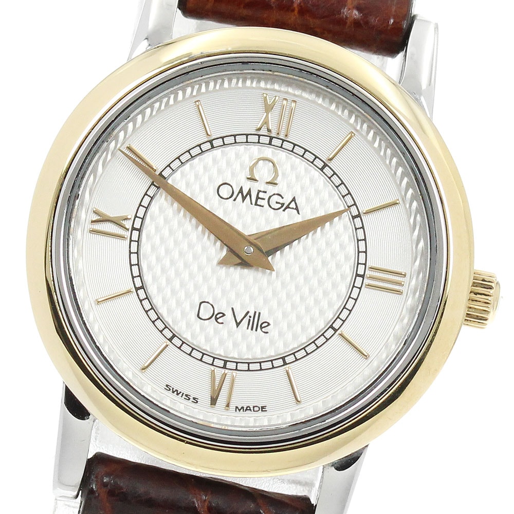 オメガ OMEGA デビル YGベゼル クォーツ レディース _953481