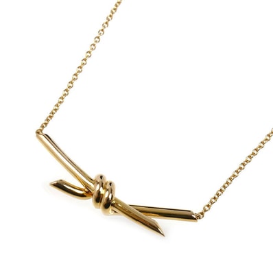 TIFFANY&Co. ティファニー K18PG ピンクゴールド ノット ネックレス 70152460 8.1g 38/43cm レディース【中古】