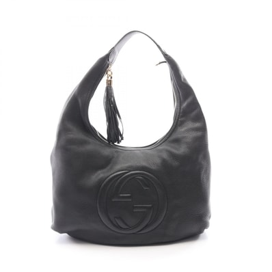 グッチ GUCCI ソーホー ショルダーバッグ バッグ レザー レディース ブラック系 282304 【中古】