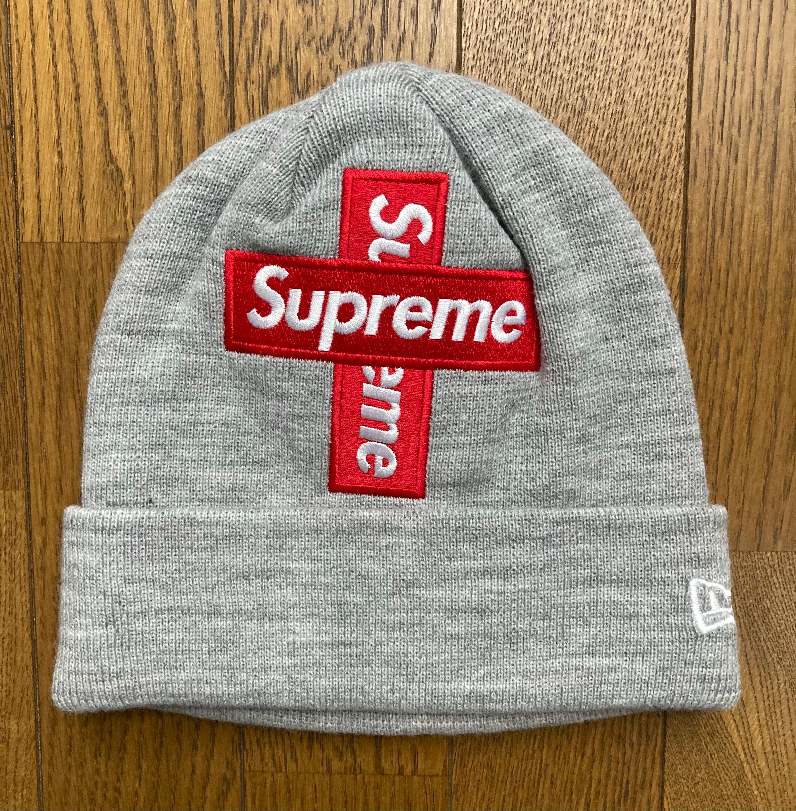 Supreme New Era® Cross Box Logo Beanie "Grey"