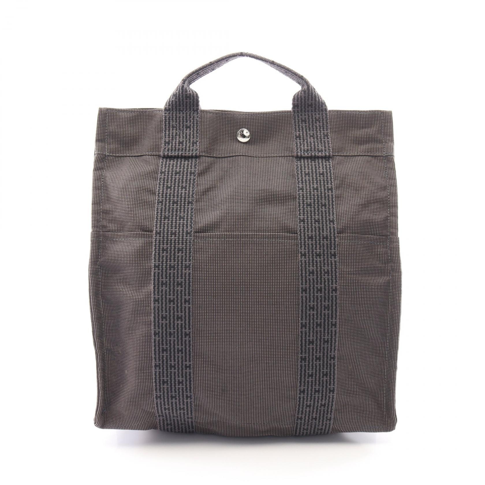 エルメス HERMES エールライン アドMM リュックサック バックパック バッグ キャンバス メンズ レディース グレー系 【中古】