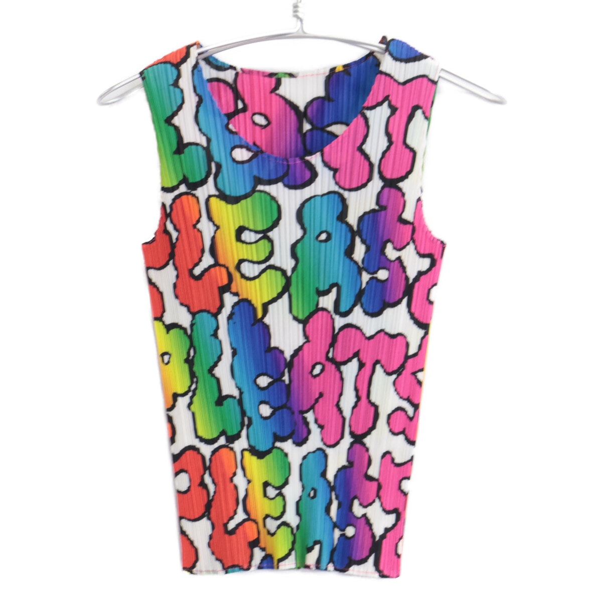 プリーツプリーズ 07AW PP73-JK931 レインボーロゴ ノースリーブ トップス 3