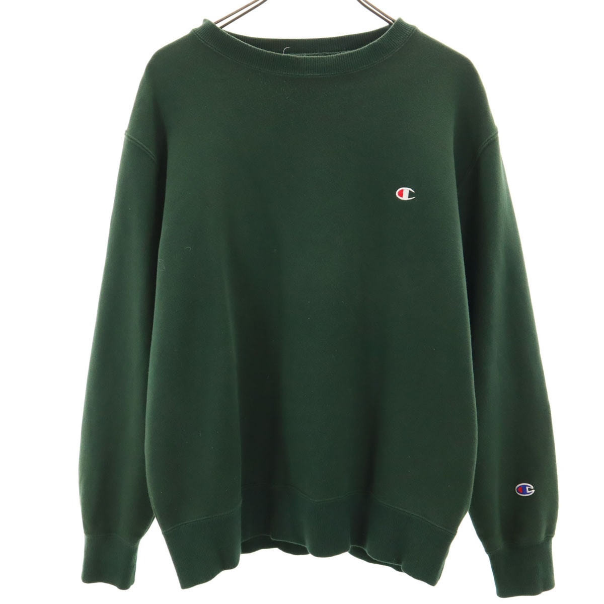 Champion チャンピオン 長袖 スウェット L グリーン トレーナー 裏起毛