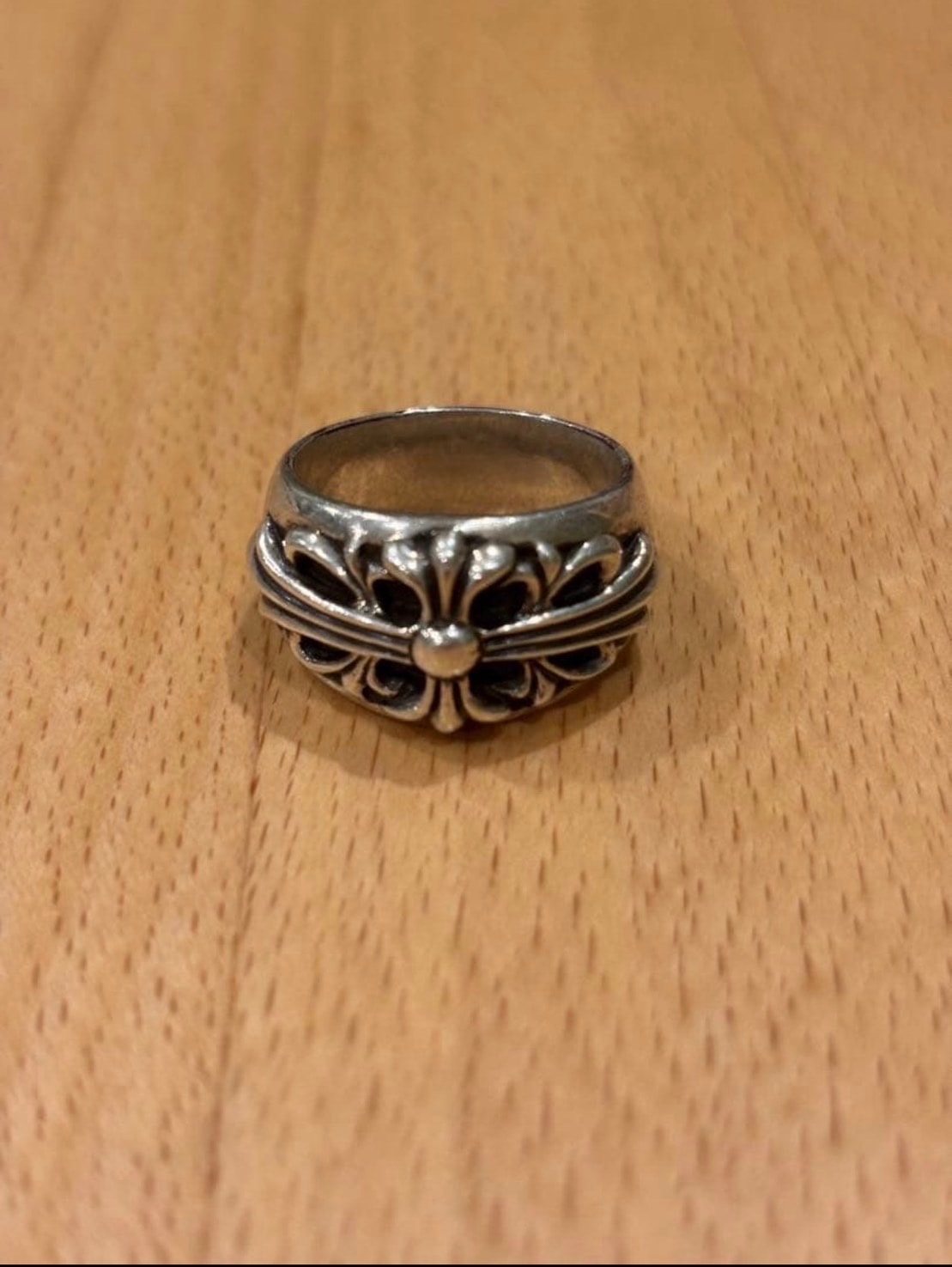 Chrome Hearts Floral Cross Ring "Silver"