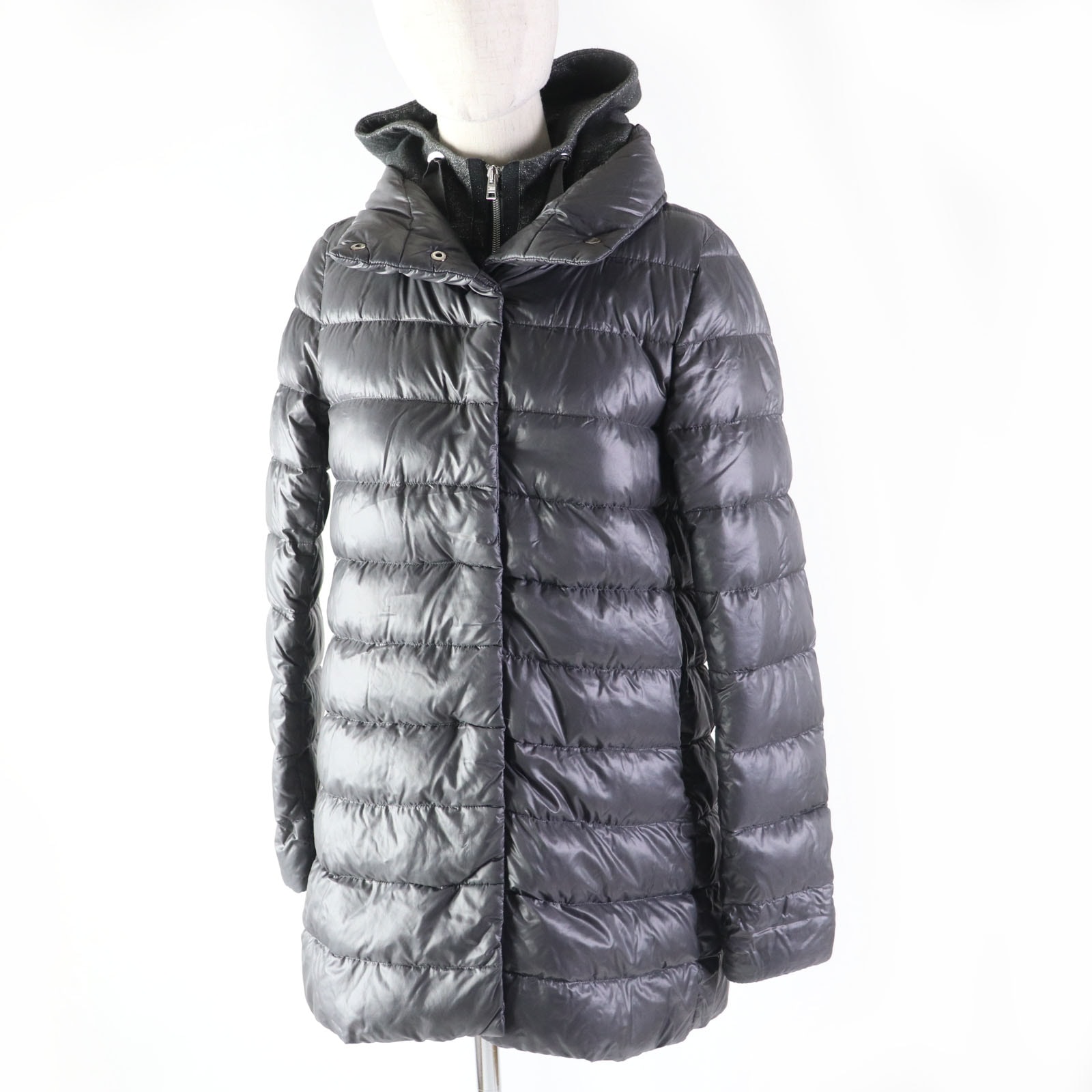 美品 ヘルノ リゾート
 ダウンコート グレー レディース 40 PI001DR
