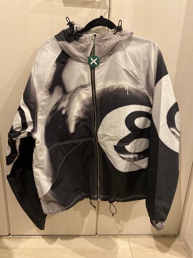 Stussy 8 Ball Beach Shell "Grayscale"