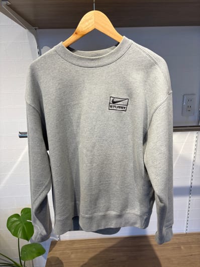 Stussy x Nike Fleece Crew (US Size) "Grey" DO9337-063