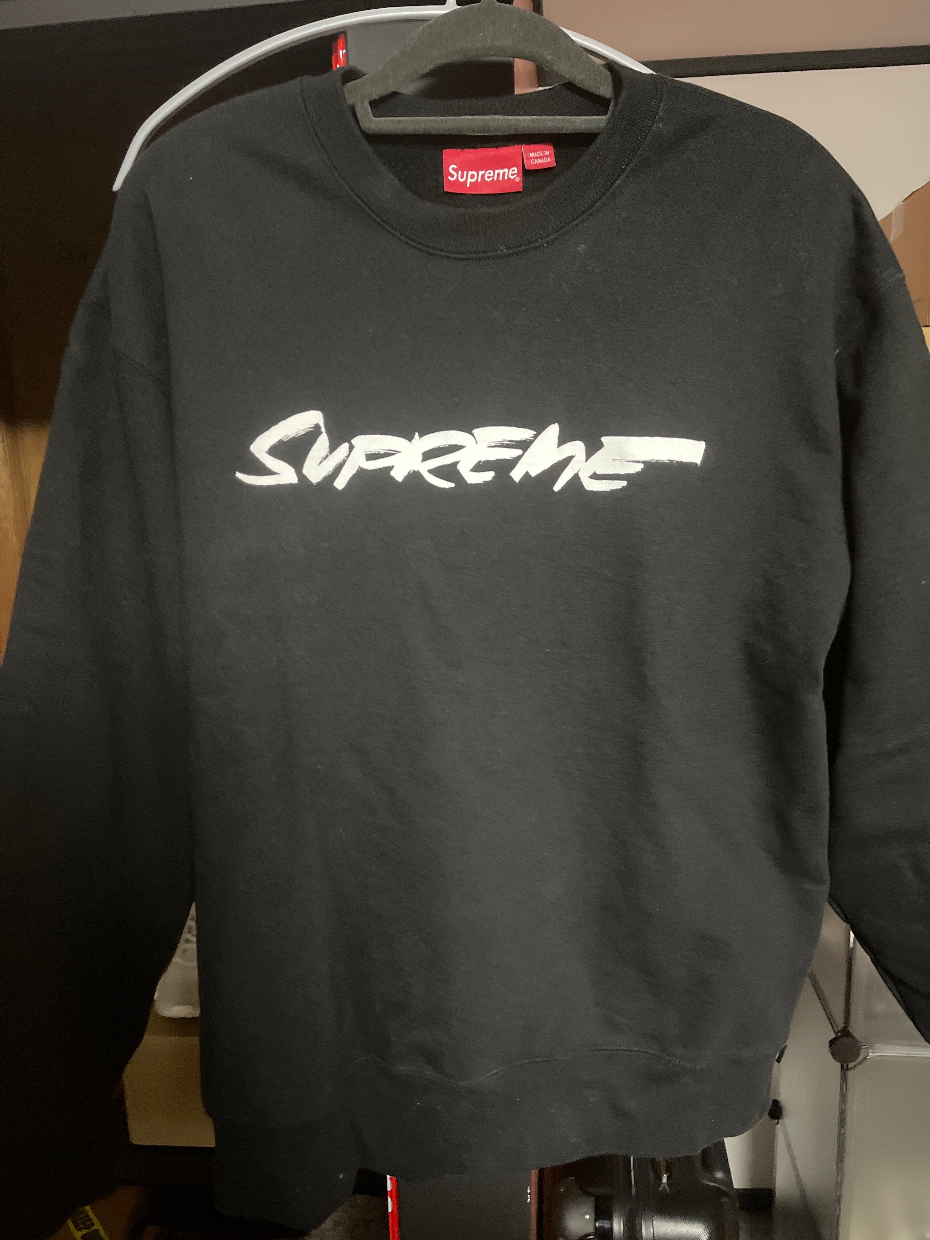 Supreme Futura Logo Crewneck "Black"