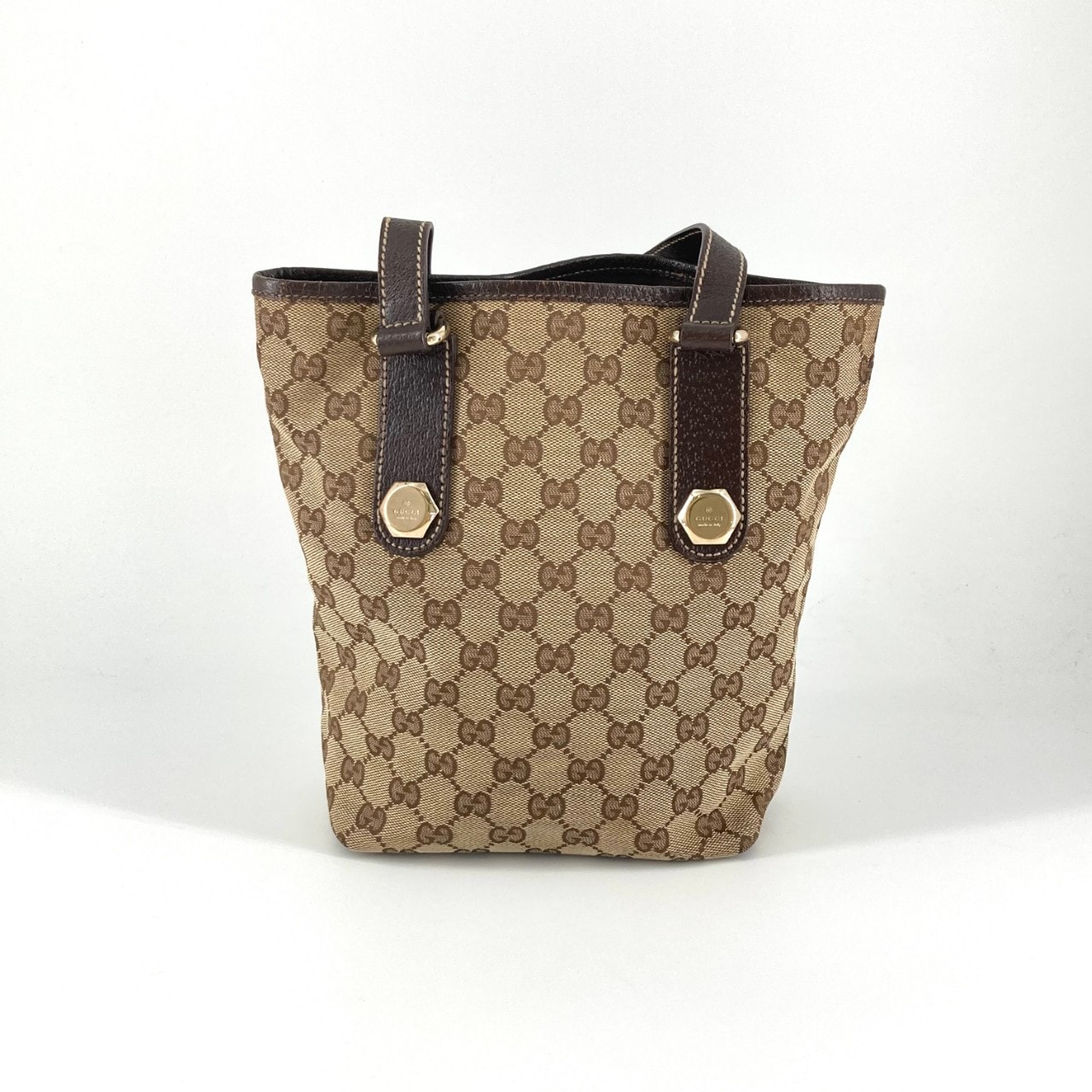GUCCI GG Canvas Tote Bag "Brown"