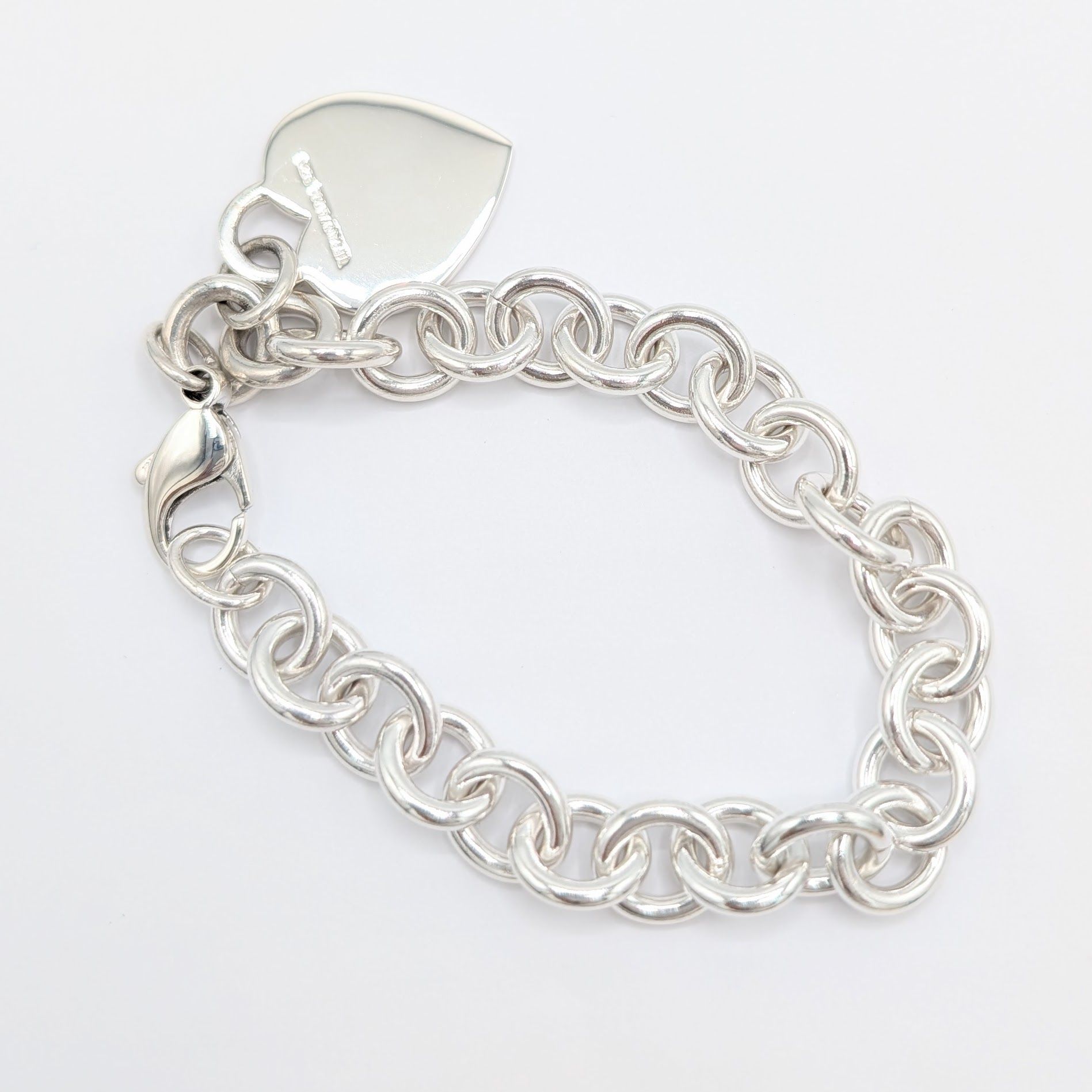 【新品仕上済】ティファニー/Tiffany & Co. ハートタグ ブレスレット Sv925/sterling silver-34.7g スターリングシルバー
