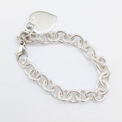 【新品仕上済】ティファニー/Tiffany & Co. ハートタグ ブレスレット Sv925/sterling silver-34.7g スターリングシルバー