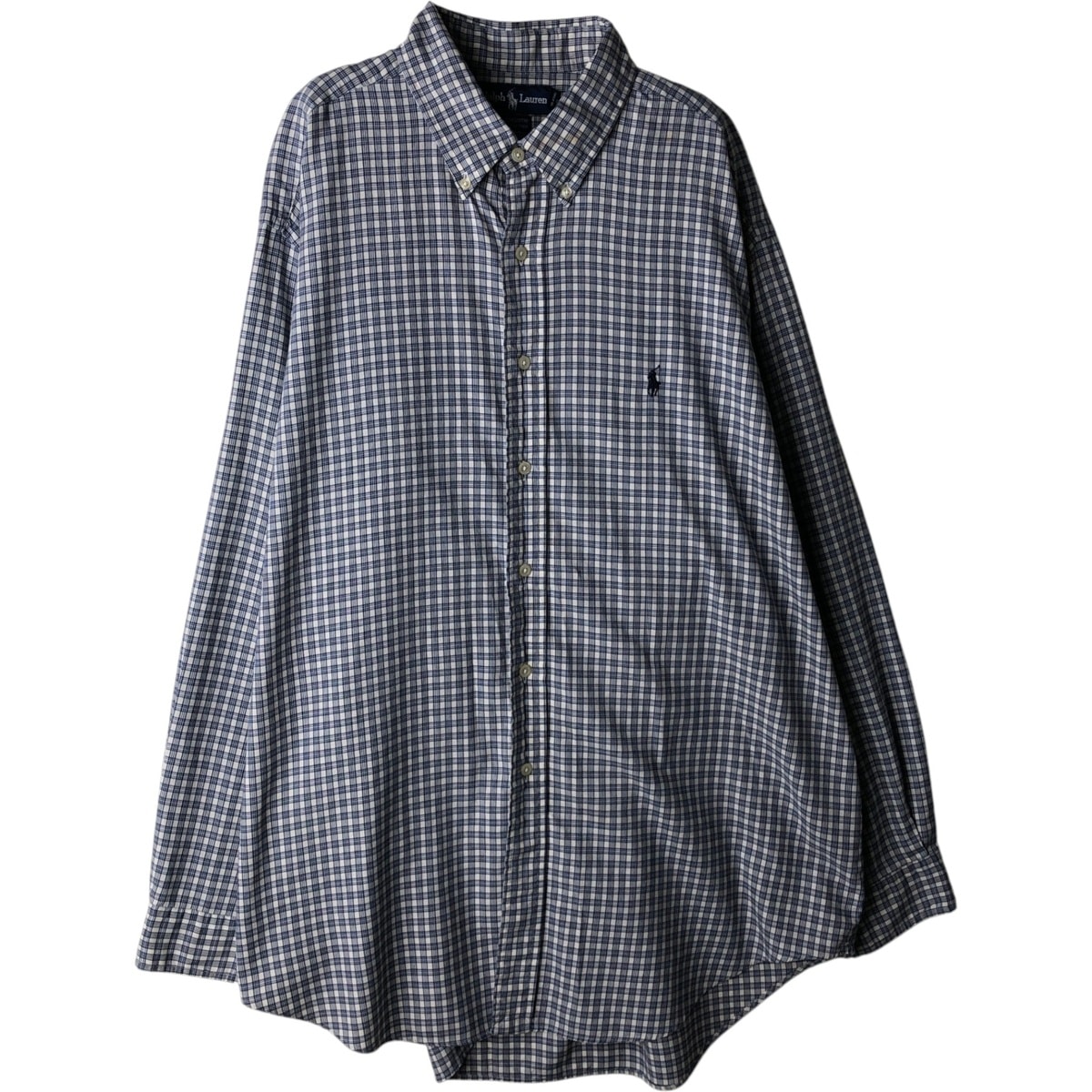 古着 ラルフローレン Ralph Lauren YARMOUTH 長袖 ボタンダウンチェックシャツ メンズXL相当/eaa618556