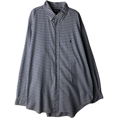 古着 ラルフローレン Ralph Lauren YARMOUTH 長袖 ボタンダウンチェックシャツ メンズXL相当/eaa618556