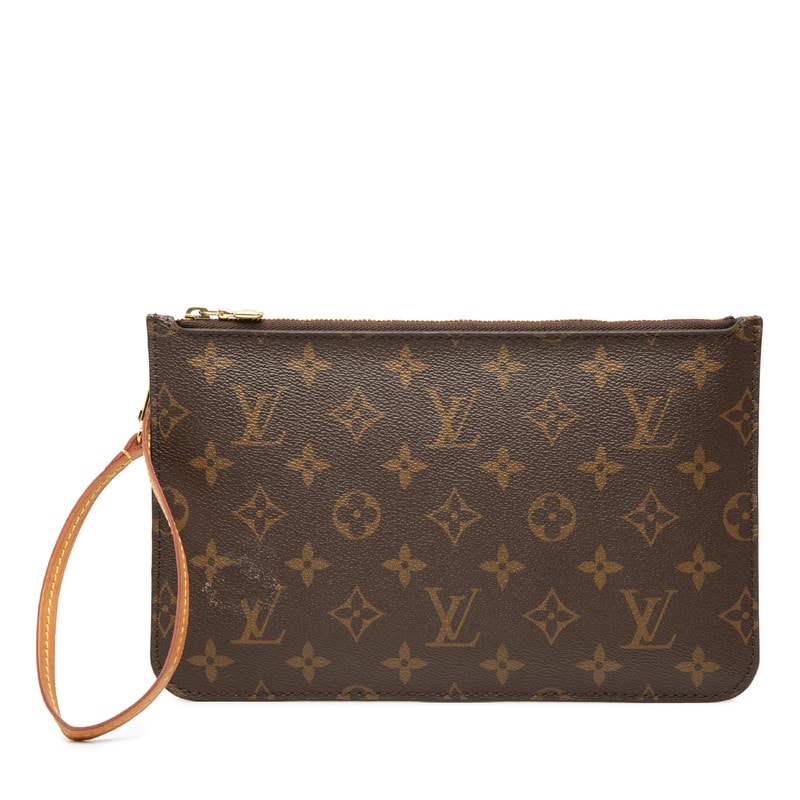 ルイ ヴィトン モノグラム ネヴァーフル 付属 ポーチ ブラウン PVC レザー レディース LOUIS VUITTON 【中古】