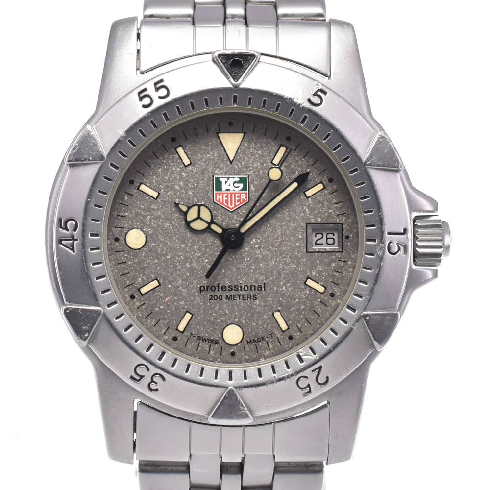タグホイヤー TAG HEUER 959.713G 1500 プロフェッショナル 200M デイト グレー クォーツ メンズ 腕時計 O#148743