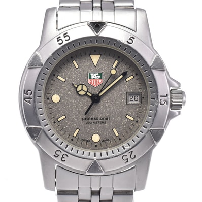 タグホイヤー TAG HEUER 959.713G 1500 プロフェッショナル 200M デイト グレー クォーツ メンズ 腕時計 O#148743