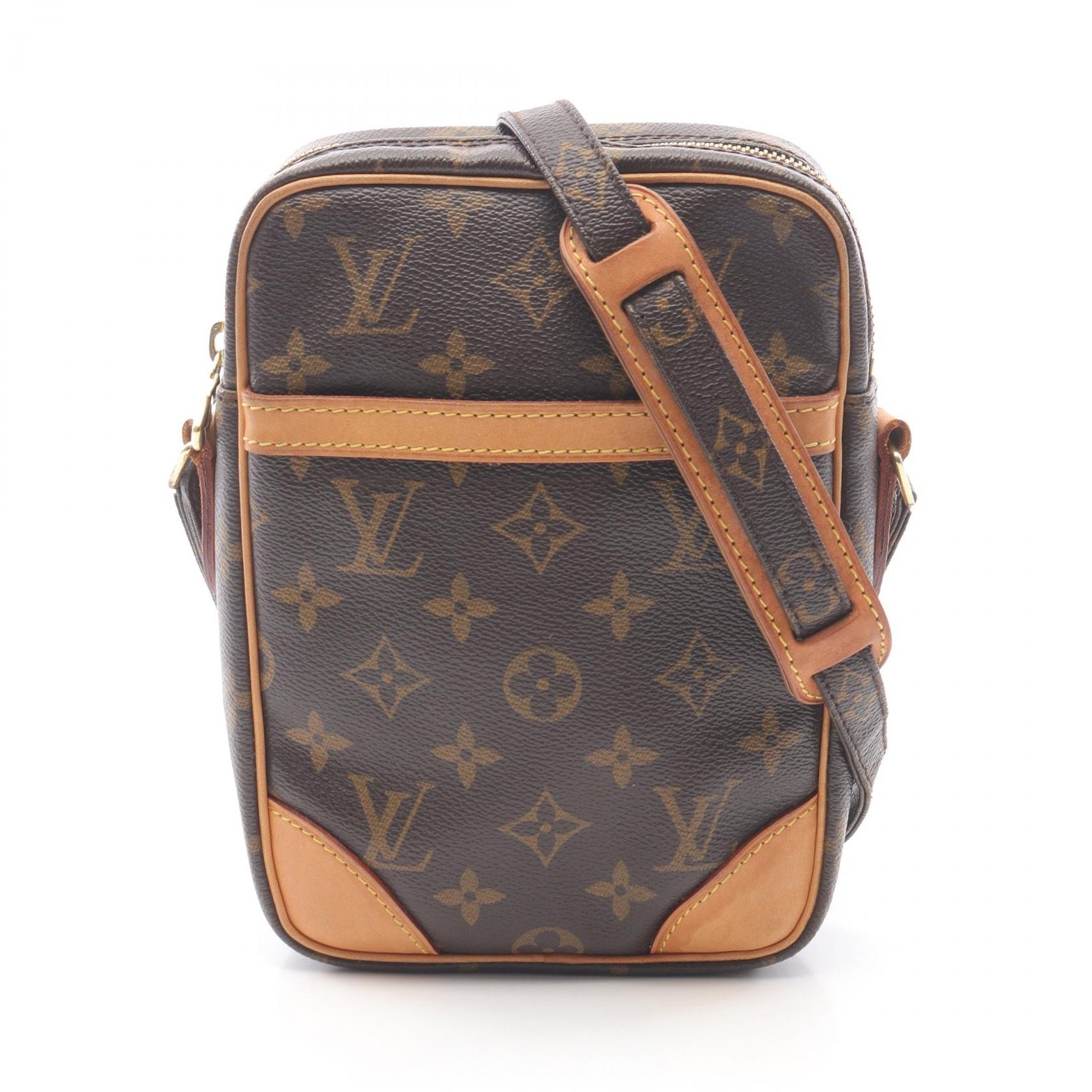 ルイ・ヴィトン LOUIS VUITTON ダヌーブ ショルダーバッグ バッグ PVCコーティングキャンバス レザー モノグラム レディース ブラウン系 M45266 【中古】