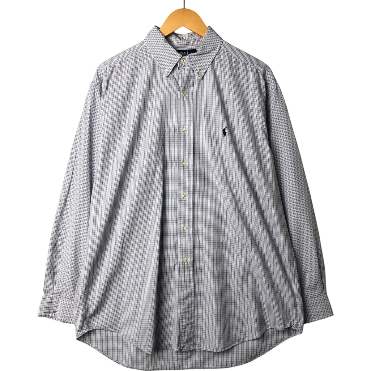 古着 ラルフローレン Ralph Lauren BLAKE 長袖 ボタンダウンチェックシャツ メンズL相当/eaa563746