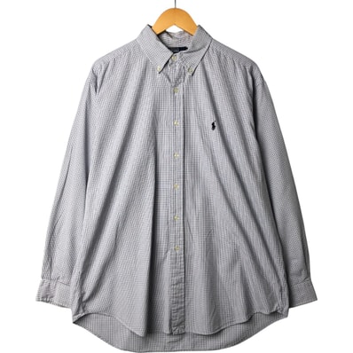 古着 ラルフローレン Ralph Lauren BLAKE 長袖 ボタンダウンチェックシャツ メンズL相当/eaa563746