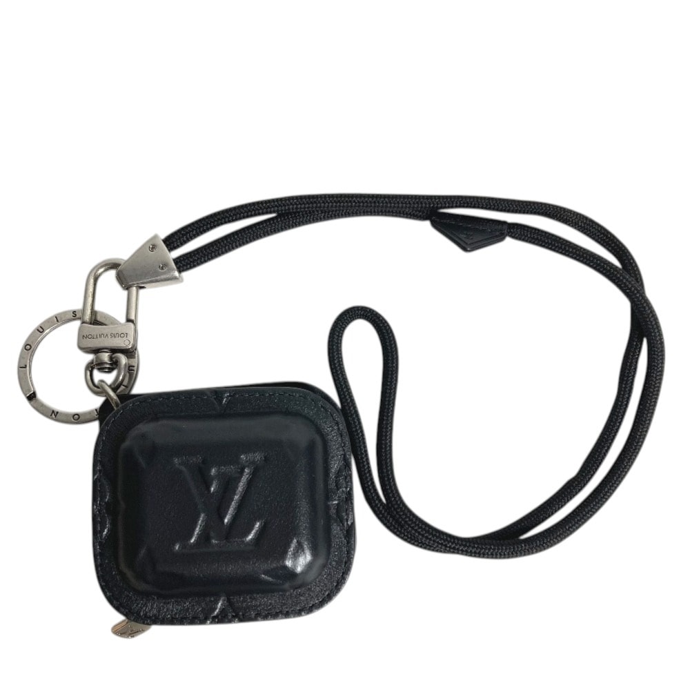 ルイヴィトン LOUIS VUITTON キーホルダー&バッグチャーム LV チューン M03293 モノグラム イヤホンケース イヤフォンケース ストラップ付き ポーチ レザー ブラウン