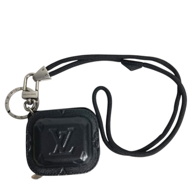 ルイヴィトン LOUIS VUITTON キーホルダー&バッグチャーム LV チューン M03293 モノグラム イヤホンケース イヤフォンケース ストラップ付き ポーチ レザー ブラウン