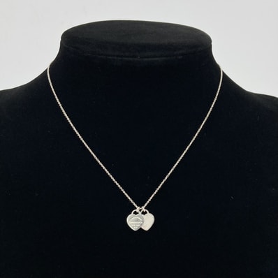 TIFFANY&Co.(ティファニー) リターン トゥ ティファニー ダブル ハート タグ Ag925 ネックレス 2.95g シルバー