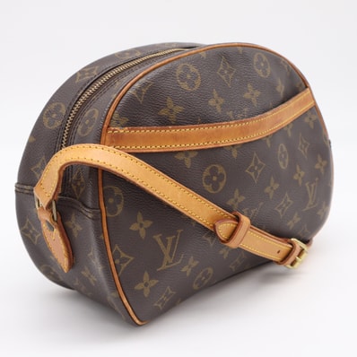 LOUIS VUITTON ルイ・ヴィトン モノグラム ブロワ M51221 ショルダーバッグ ブラウン ベージュ コーティングキャンバス レザー レディース
