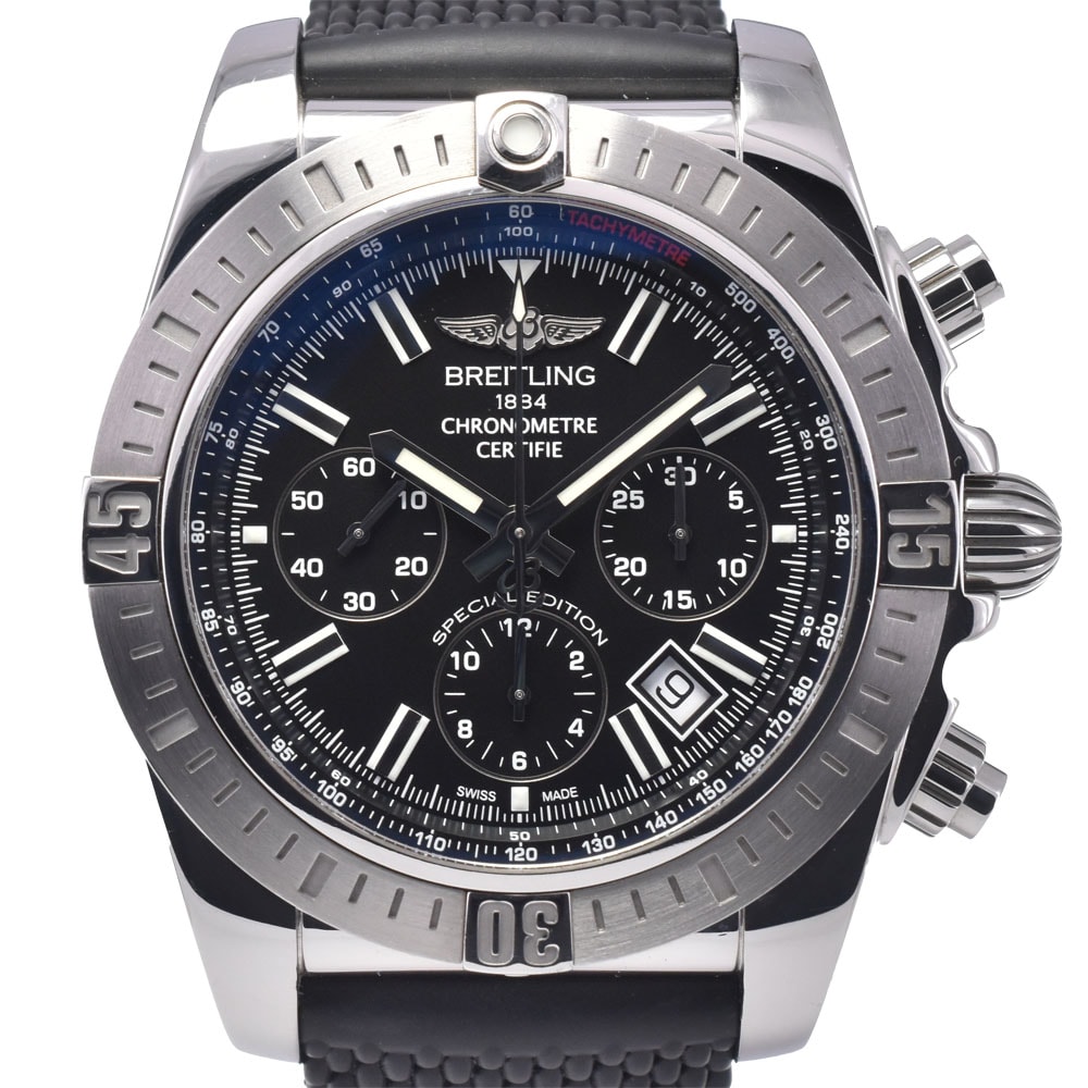 ブライトリング BREITLING AB0115 クロノマット 44 JSP ブラック 自動巻き メンズ 美品 箱・保証書付き 腕時計 L#148371