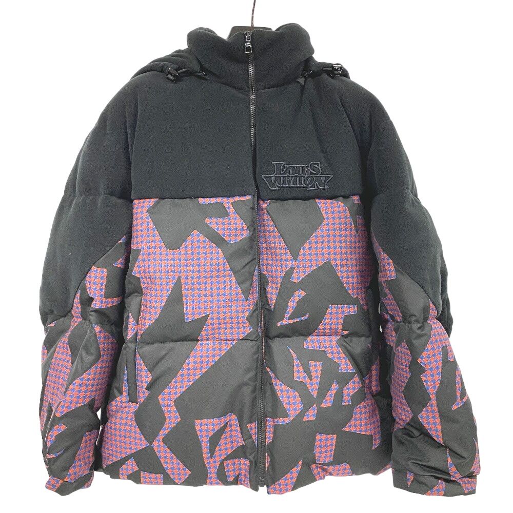 ルイヴィトン LOUIS VUITTON ダウンジャケット RM231M BIMATERIAL HOODED 23SS 48 1AAUTR ブラック