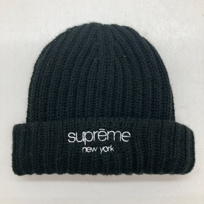 Supreme Ribbed Beanie "Black"