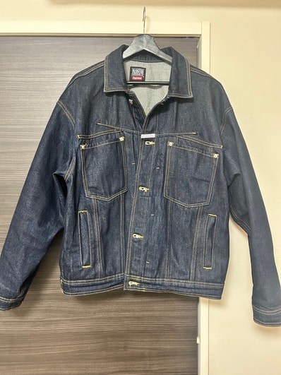 Supreme x Marithe + Francois Girbaud X-Seam Denim Trucker Jacket "Rigid Indigo"