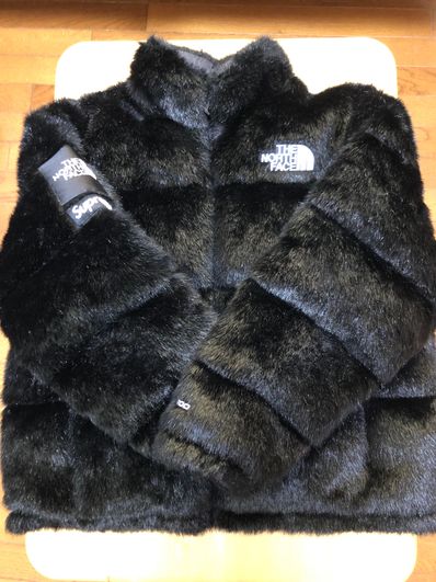 Supreme x The North Face Faux Fur Nuptse Jacket "Black"