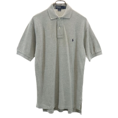 Polo by Ralph Lauren ポロバイラルフローレン 半袖 ポロシャツ S グレー 鹿の子地