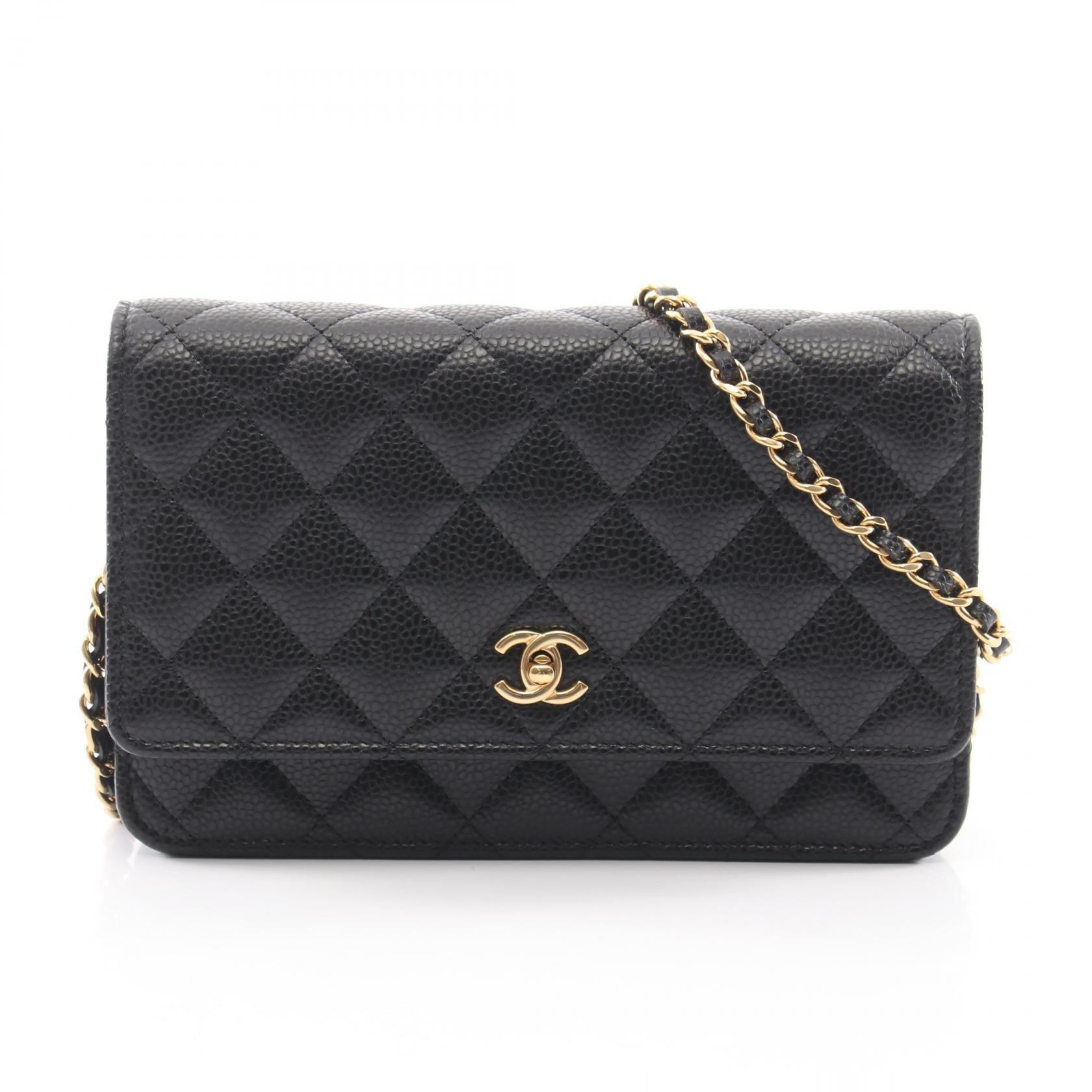 シャネル CHANEL マトラッセ ショルダーバッグ バッグ キャビアスキン(グレインドカーフ) レディース ブラック系 AP4241 【中古】